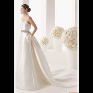 Rosa clara minerva bow back wedding gown